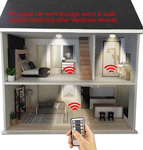 LUXSWAY Wireless Ceiling Light with RF Remote and Motion Detector, Cool Warm White Shower Light,Super Bright Battery Ceiling Light Timer for Closet Hallway Stair Gargage 5.67 Inch, 300Lumens - Image 4