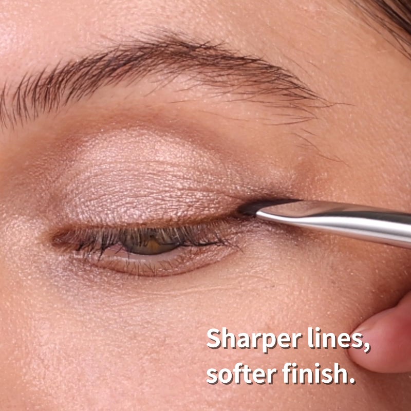 Albeaut Dual Eyeliner Brush Brow Brush, Precision Eye Makeup Applicator For Powder/Liquid/Cream Formula, Ultra-thin Eyeliner Brush Synthetic Bristles (198 Dual-Line) - Image 4