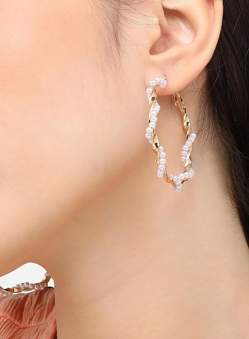 SOHI Party Artificial Hoop Earring Jewellery