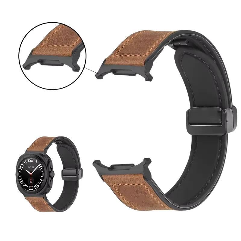 Adjustable Silicone Sport Smartwatch Band Compatible with Samsung Galaxy Watch 7 with Fit Soft Strap and Quick Daily Replacement Brown finish - Image 4
