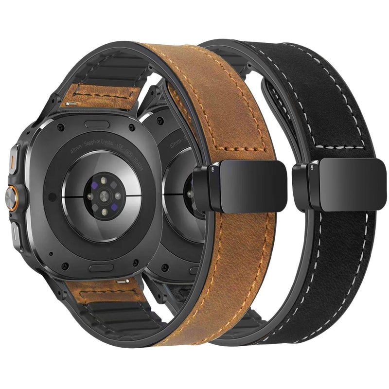 Adjustable Silicone Sport Smartwatch Band Compatible with Samsung Galaxy Watch 7 with Fit Soft Strap and Quick Daily Replacement Brown finish - Image 2