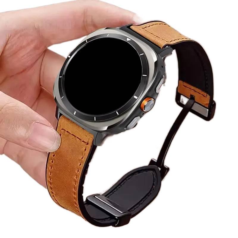 Adjustable Silicone Sport Smartwatch Band Compatible with Samsung Galaxy Watch 7 with Fit Soft Strap and Quick Daily Replacement Brown finish - Image 3