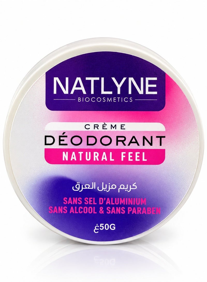 BiOCOSMETICS NATLYNE BIOCOSMETICS Natural Feel Deodorant Cream Natural Freshness & All-Day Confidence Aluminum Salt-Free, Alcohol-Free & Paraben-Free 50g - Image 4
