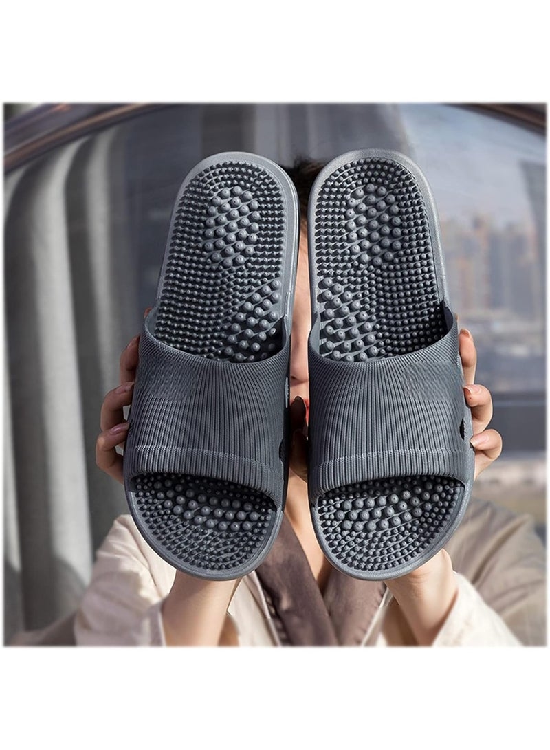 Massage Slippers Acupressure Foot Open Toe Reflexology Sandals Relief Neuropathy Arthritis Plantar Foot Pain Plantar Fasciitis Slippers Women Men Indoor Non Slip for Bath  - Image 2