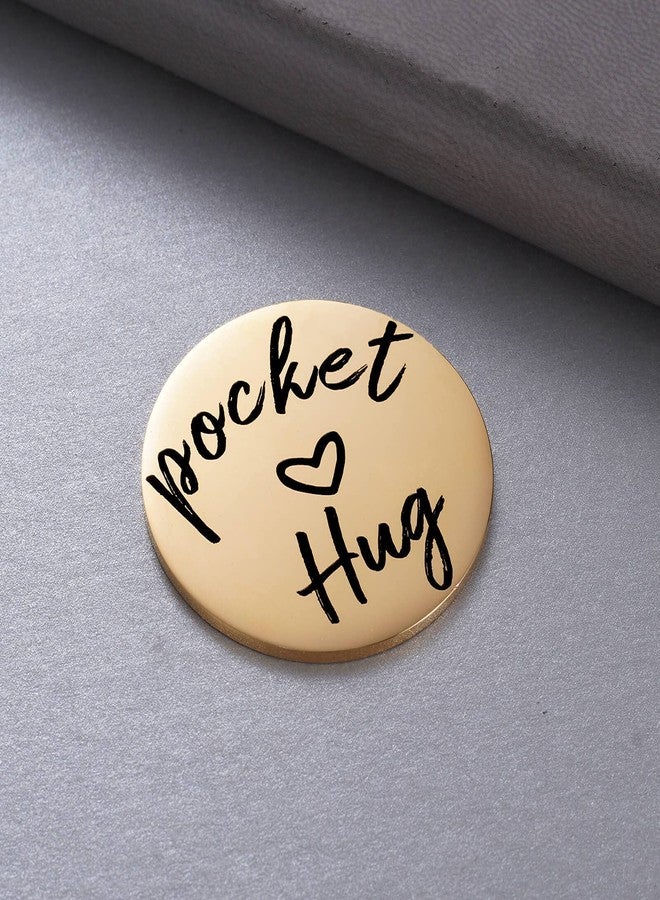 MIXJOY Pocket Hug with Message Hug Token, Isolation Gift for Someone You Love, Miss You, Thinking of You, Long Distance Relationship, 1.5", Gold - Image 4