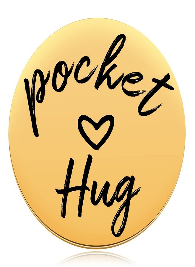 MIXJOY Pocket Hug with Message Hug Token, Isolation Gift for Someone You Love, Miss You, Thinking of You, Long Distance Relationship, 1.5", Gold - Image 2