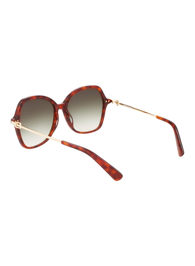 Longchamp نظارة شمسية مستطيلة للحماية من الأشعة فوق البنفسجية للنساء - LO705S-230-5717 - مقاس العدسة: 57 ملم - Image 3