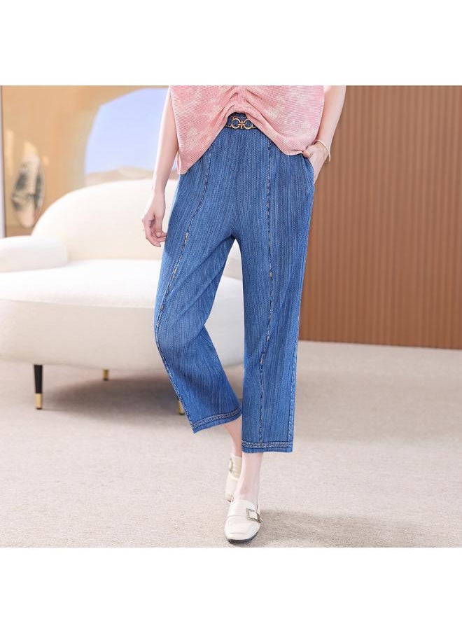 Generic - Temperament Mother's Short Top Women's Summer Short-sleeved T-shirt Summer Miyake High-end Chubby Girls Plus Size Women's Clothing - Image 1