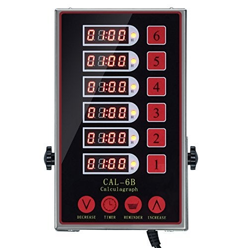 YOOYIST Kitchen Timers for Cooking – 6 Channel Commercial Kitchen Timer Restaurant Kitchen Supplies – Stainless Steel LED Technology Kitchen Timer Digital – Reminder Function, Loud Alarm - Image 1