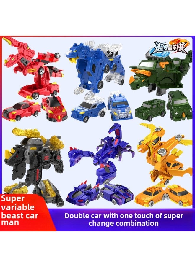 Sanbao Super Variable Beast Car Man Exploding Speed Dragon Car Collision Fit Deformed Dinosaur Robot Boy King Kong Toy-Color:2 Fit  Collision Fit - Image 2