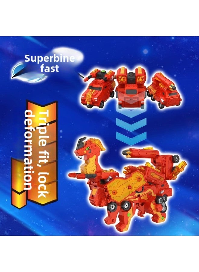 Sanbao Super Variable Beast Car Man Exploding Speed Dragon Car Collision Fit Deformed Dinosaur Robot Boy King Kong Toy-Color:2 Fit  Collision Fit - Image 4