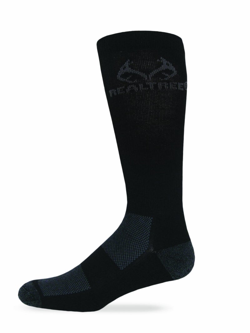 Realtree Outfitters Men's Ultra-Dri Boot Socks (1-Pair), Black, Large - Image 2