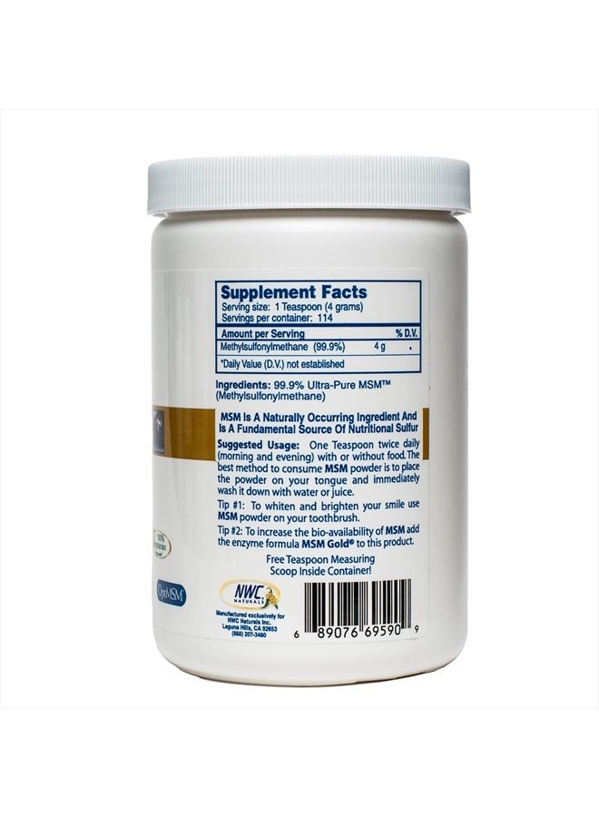 NWC Naturals Ultra-Pure™ MSM Powder, 1-Pound Plastic Jar - Image 2