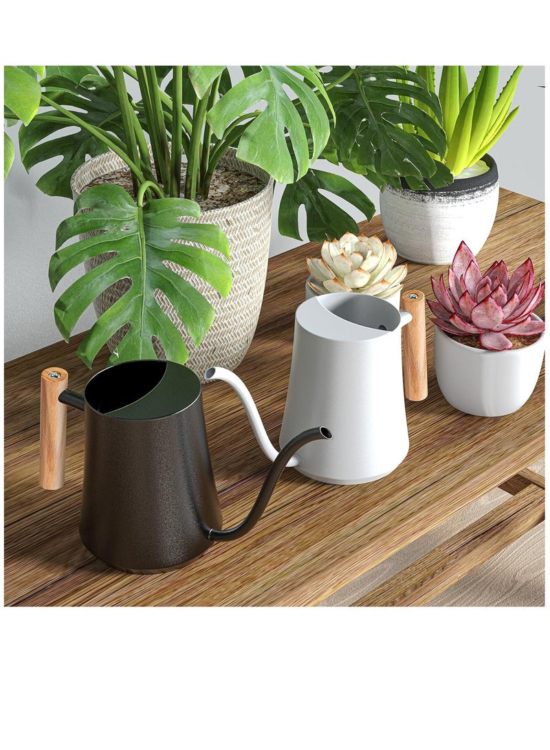 Hihonor Water Can Indoor Plant Black 35oz with Long Spout Mini Water Can Indoor Metal Watering Can Pot for Indoor House Plant Bonsai Outdoor Garden Flowers Modern Decorative  - Image 4