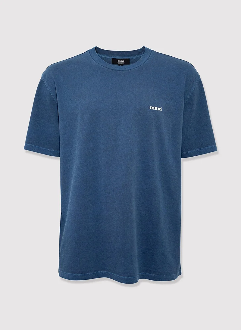 Mavi Logo Printed Navy T-Shirt