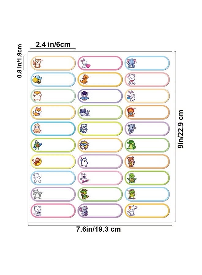 8 ورقات (240 قطعة) ملصقات أسماء المدارس لأغراض الأطفال مخصصة، ملصقات زجاجات الأطفال مقاومة للماء لرياض الأطفال، ذاتية التلميع، آمنة في غسالة الصحون، بطاقات أسماء للأطفال في الحضانة لزجاجات المياه. - Image 5