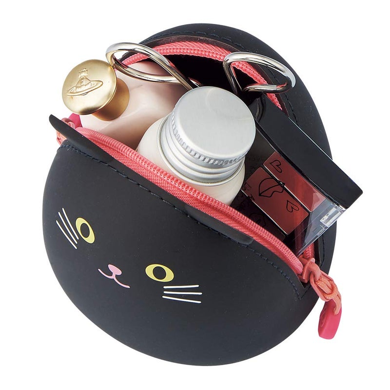 LIHIT LAB PuniLabo Zipper Pouch, Egg-Shaped, Calico Cat (A7782-7), Medium: 2.2 Ãƒâ€” 2.4 inches - Image 4