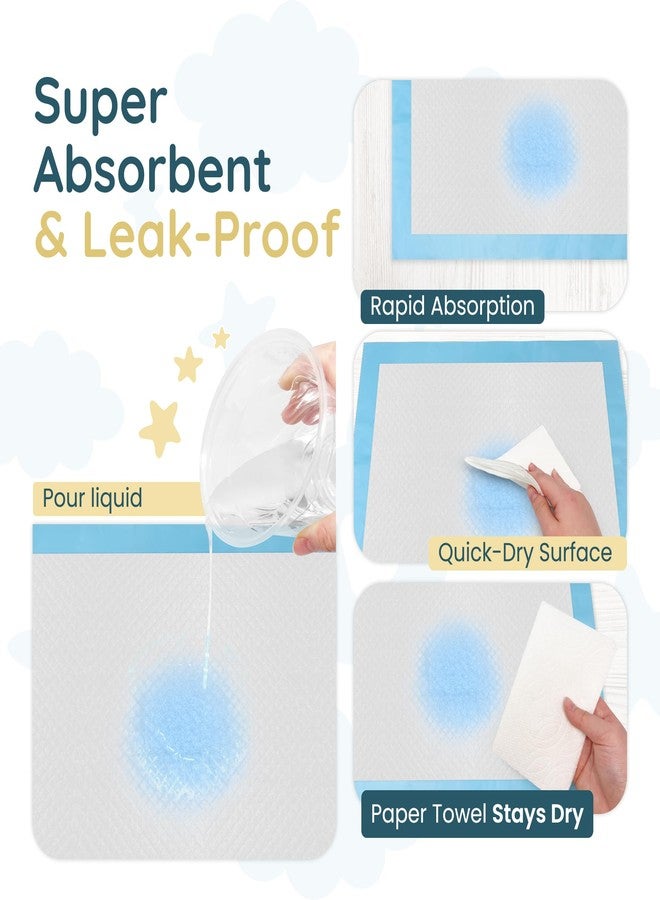 Reli. Disposable Changing Pads for Baby (220 Pack) | Disposable Diaper Changing Pads, 13" x 18" | Super Absorbent, Leak-Proof Liners | Waterproof, Quick Dry Underpads (Blue/White) - Image 5