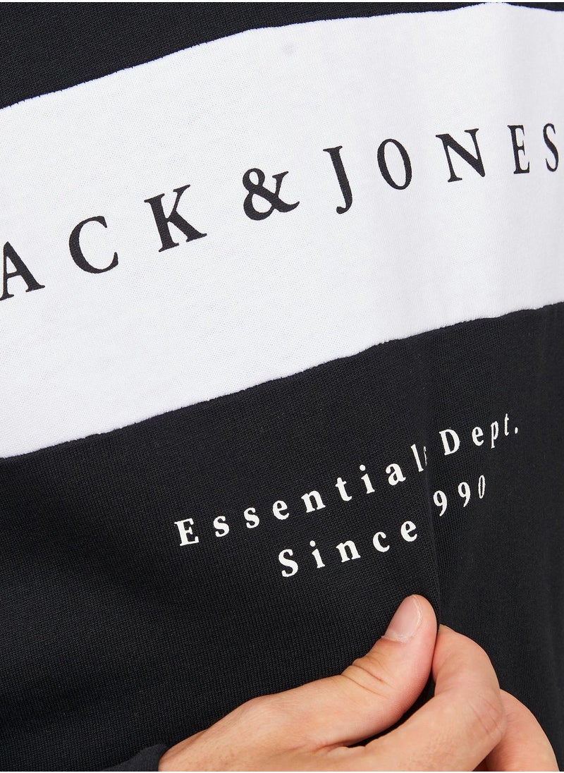 JACK & JONES - Color Block Crew Neck  Sweatshirt - Image 1