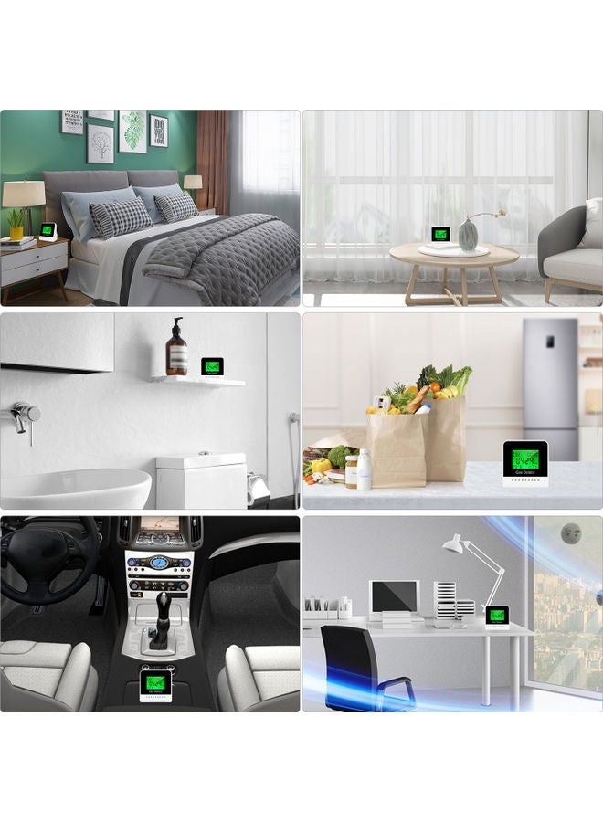 NIBEMINENT CO2 Monitor Digital Tester Black/White 11x6x11cm - Image 4