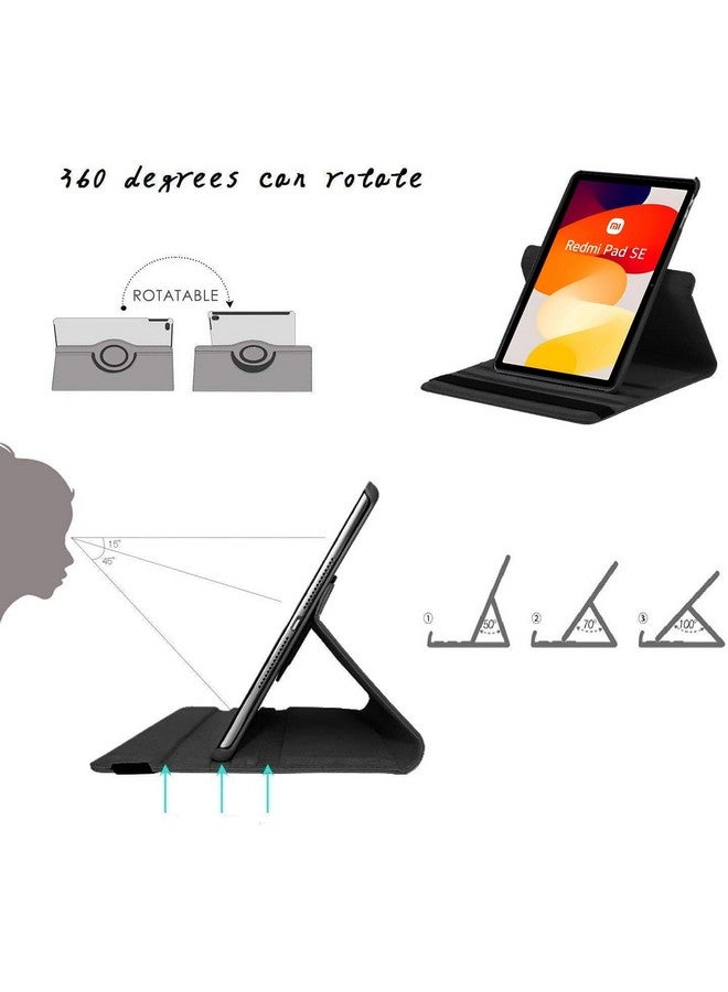 ProElite Case Cover for Redmi Pad SE 11 inch Cover, 360 Rotatable Smart Flip Case Cover for Redmi Pad SE 11 inch Tablet with Stylus Pen, Hippy - Image 2