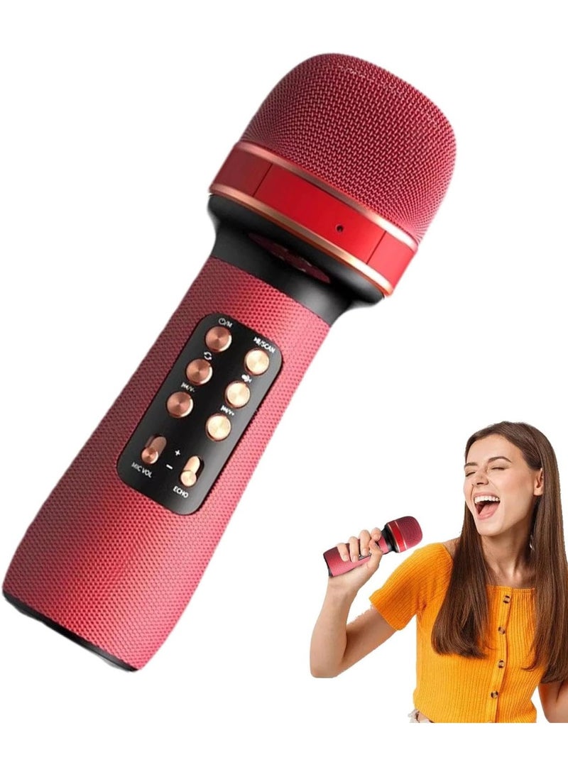 DLC Portable 7-in-1 Karaoke Wireless Microphone Handheld Mic Speaker Singing Home Party Birthday Wedding for All Smartphones Gift for Kids, Friends - Image 1