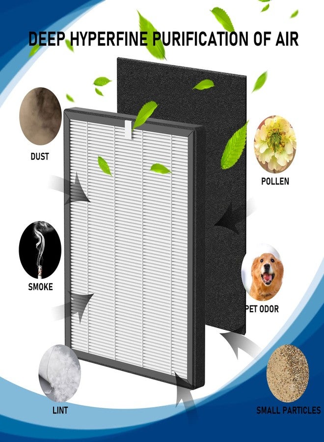 Fizerneer ProHEPA 9000 True HEPA Filters Replacement Compatible with VEVA ProHEPA 9000 Air Cleaner Purifier, 4 True HEPA Filters + 8 Activated Carbon Filters - Image 2