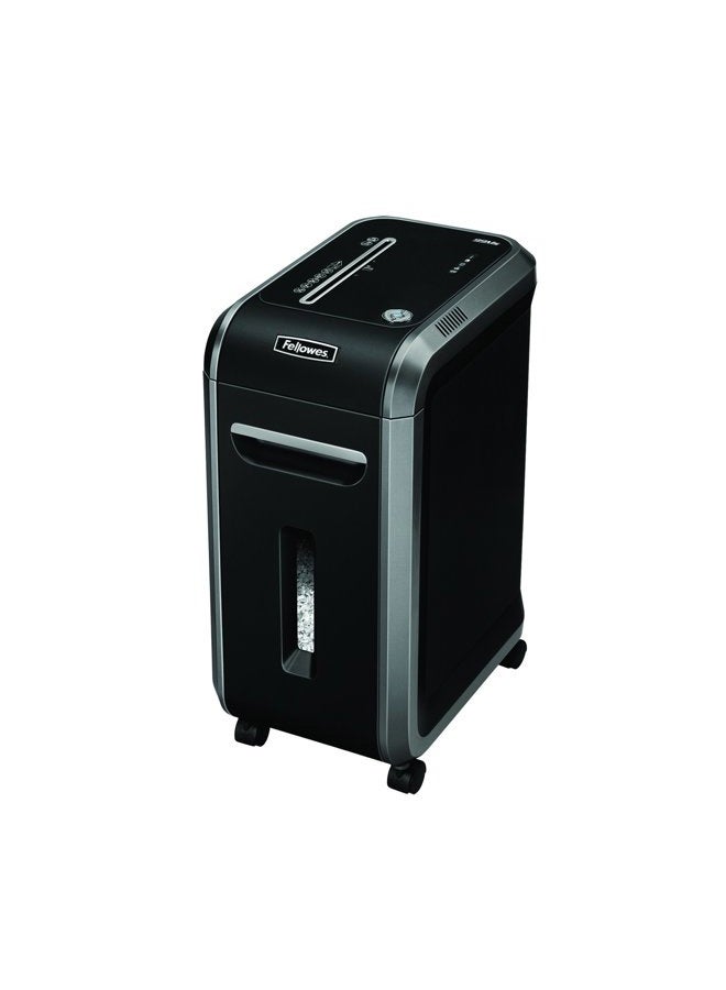 Fellowes 4609001 Powershred 99Ms 14-Sheet Micro-Cut Heavy Duty Paper Shredder with Auto Reverse, Black/Dark Silver, 25.2" x 11.4" x 17.3" - Image 1