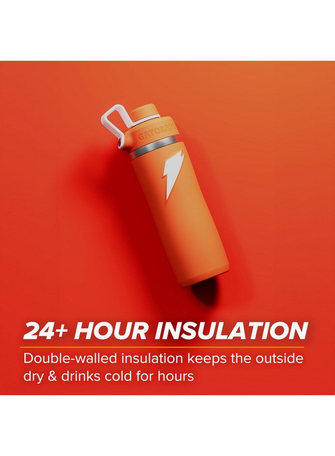 Gatorade Gatorade Overtime 22 oz Stainless Steel Bottle, Twist Cap, Grey, 24+ Hour Insulation - Image 4