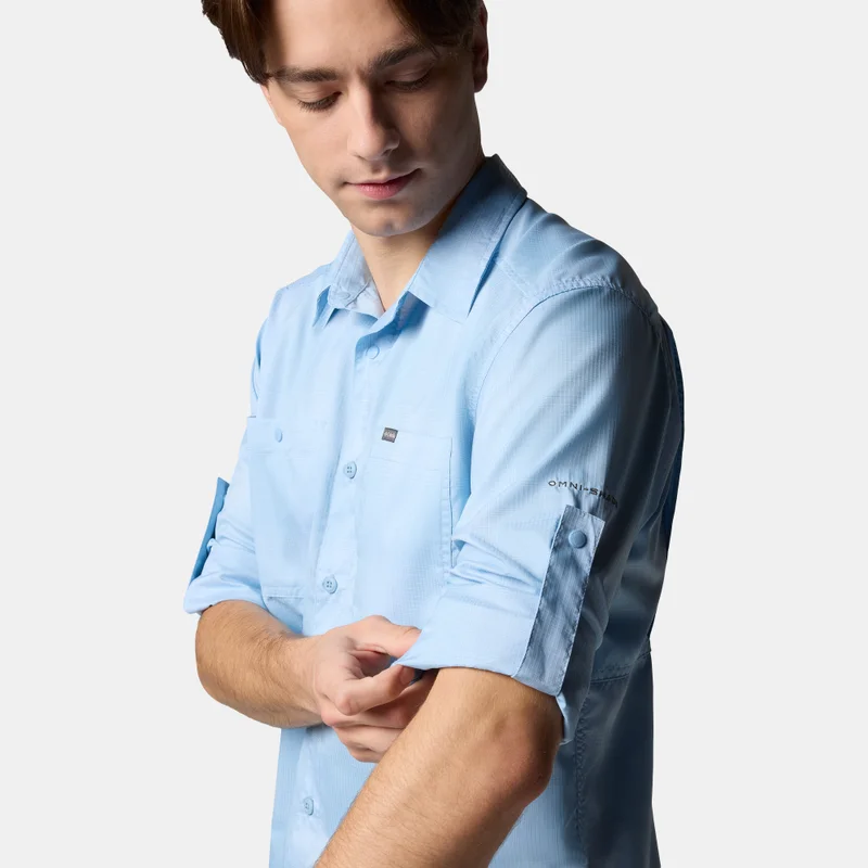 Columbia Blue Men's Silver Ridge™ Utility Lite Plaid Shirt for Men | Best Price UAE