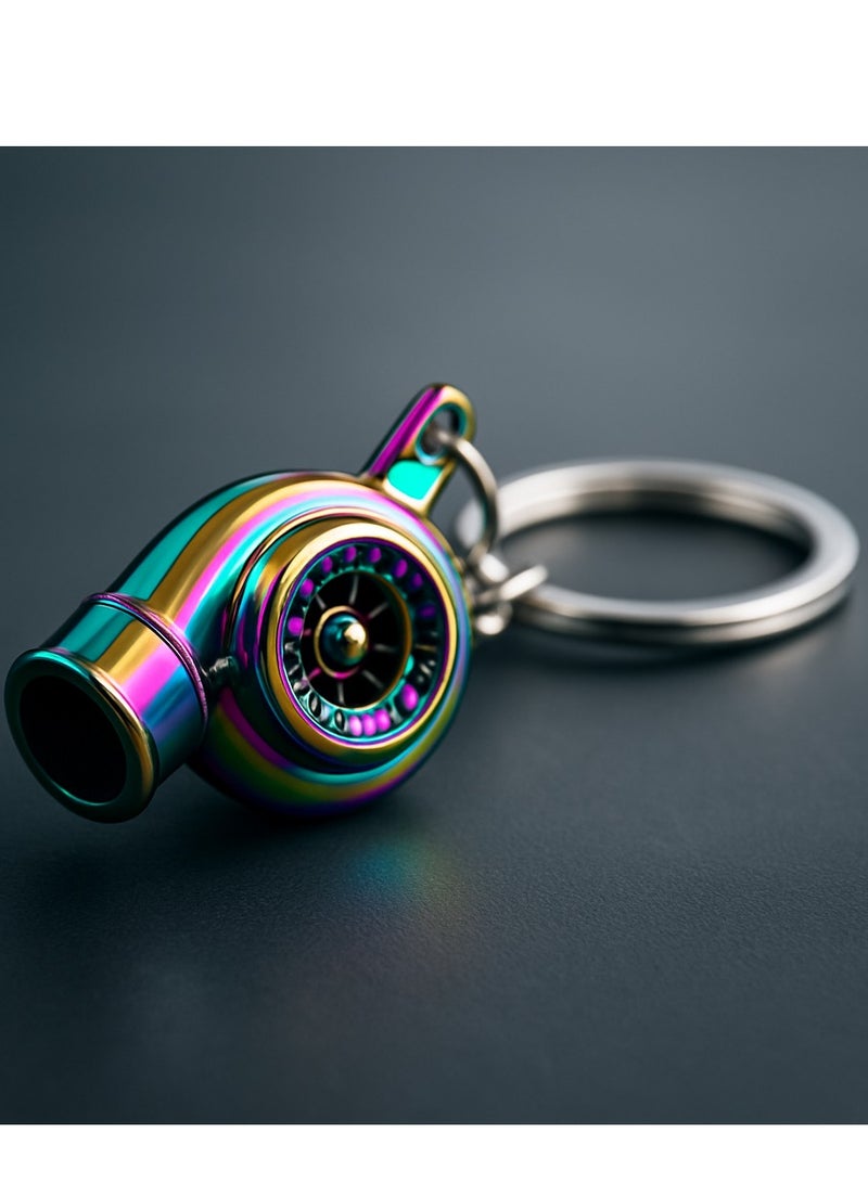 Generic IUFDGHN Special chrome plated turbo keychain, sports car air compressor