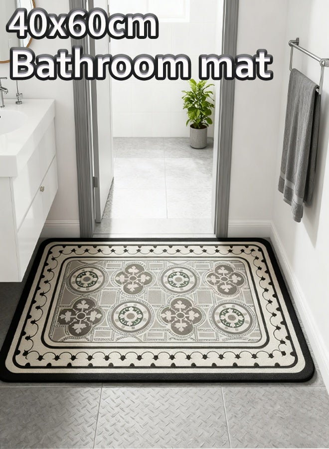 40x60cm Bathroom Mat Anti-slip Foot Mat Super Soft Absorbent Mat Entrance Door Mat Anti-slip Quick-drying Mat Kitchen Mat - Image 1