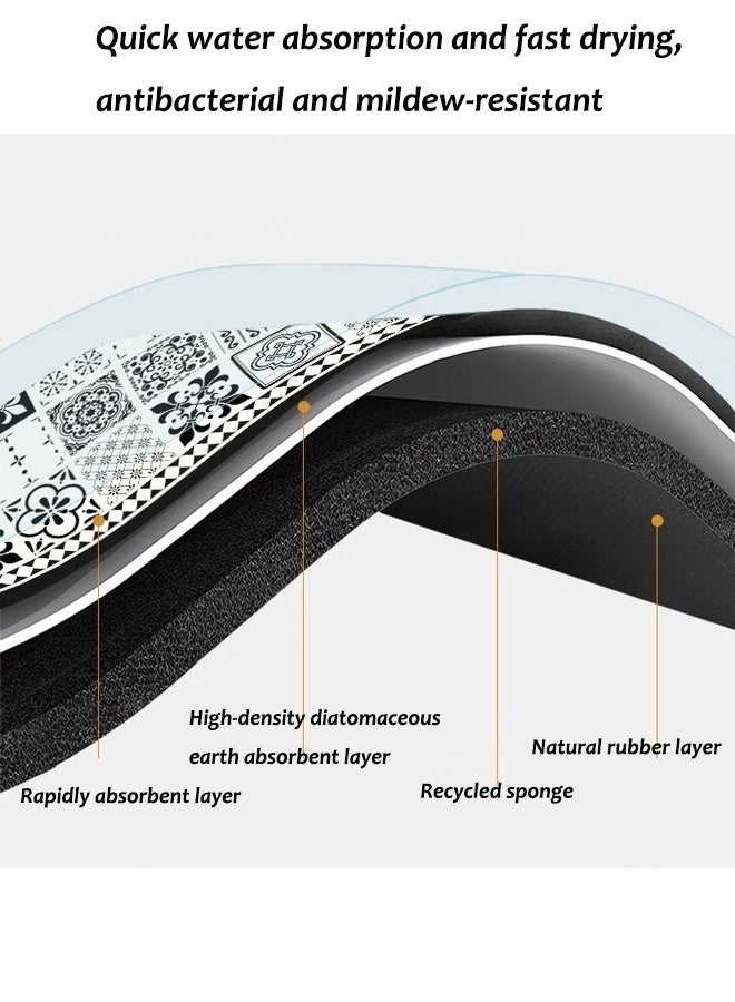 40x60cm Bathroom Mat Anti-slip Foot Mat Super Soft Absorbent Mat Entrance Door Mat Anti-slip Quick-drying Mat Kitchen Mat - Image 3