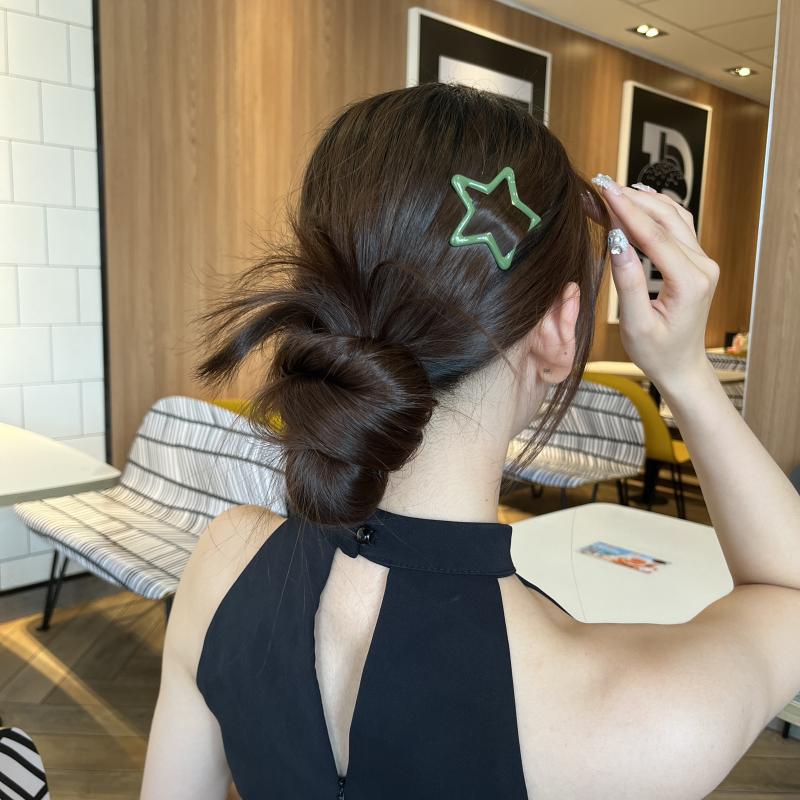 Alloy Hair Accessories Star Five-Pointed Star Color Bb Clip Broken Hairpin Bangs Clip Simple Side Clip Headdress Hairpin - Image 2