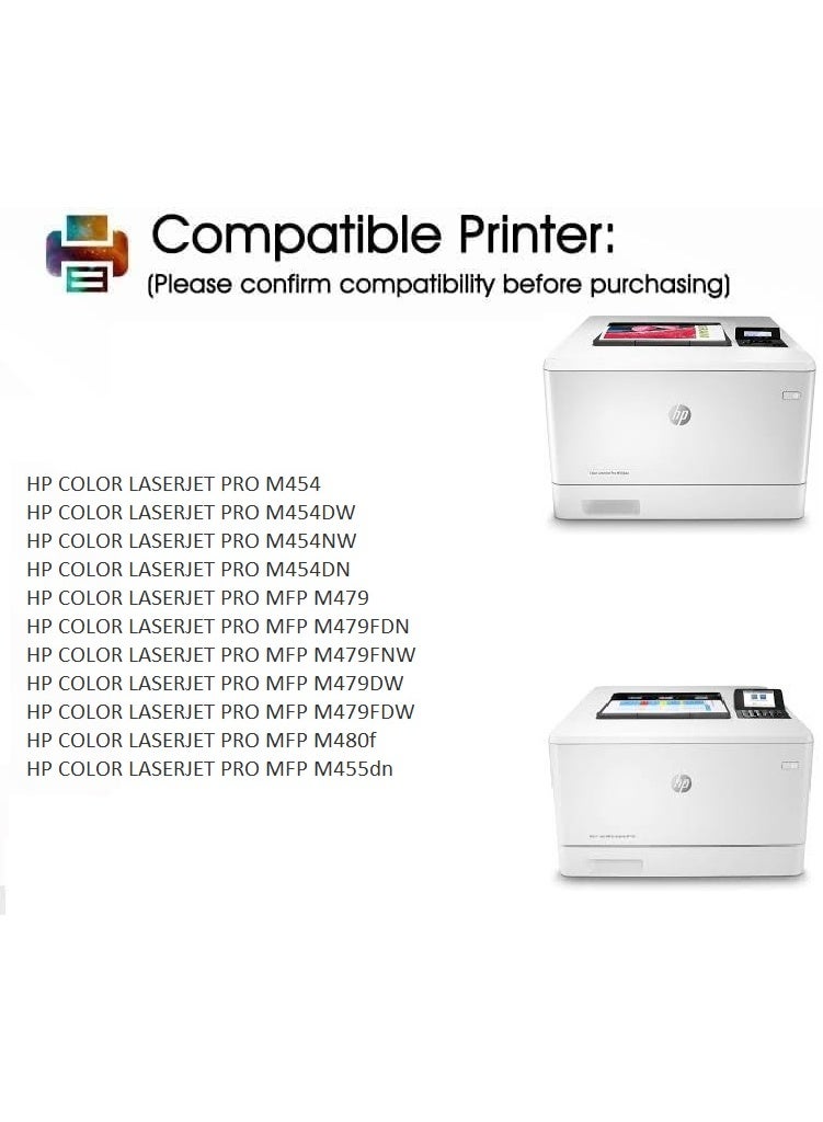 415A Magenta High Yield Toner Cartridge Is Compatible with HP Color LaserJet Pro M454dw HP Color LaserJet Pro M454dn HP Color LaserJet Pro MFP M479fdw (W2033A Magenta) - Image 5