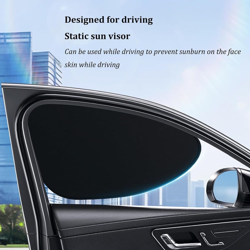 MIANQI Magnetic Car Window Sun Shade 4 Pack Privacy Curtains | Side panels for UV glare heat control camping sleeping napping and family travel - Image 2