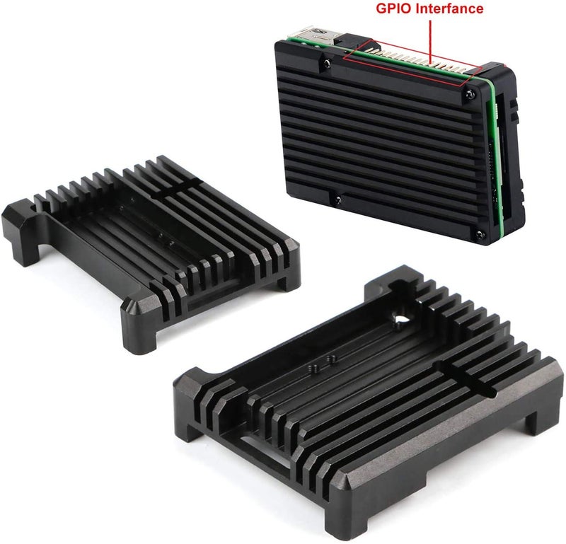 REES52 Raspberry Pi Armor Case With Dual Fan, Metal Aluminium Alloy Heatsink for Pi 3 Model B+ / 3 B+ / 2 B+ - Image 4