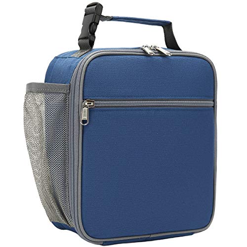 FlowFly Kids Lunch box Insulated Soft Bag Mini Cooler Back to School Thermal Meal Tote Kit for Girls, Boys, Cyan - Image 1
