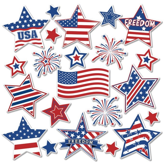 44PCS 4TH OF JULY THICK GEL CLINGS BLUE RED WHITE STAR AMERICAN FLAG WINDOW THICK GEL STICKERS PATRIOTIC GEL DECALS FOR PATRIOTIC MEMORIAL INDEPENDENCE DAY TODDLERS HOME CLASSROOM DECOR
