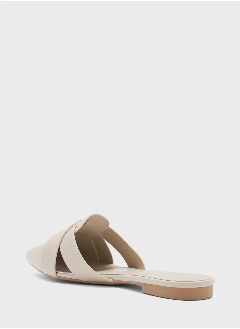 ايلا Slip On Pointed Flat Mule