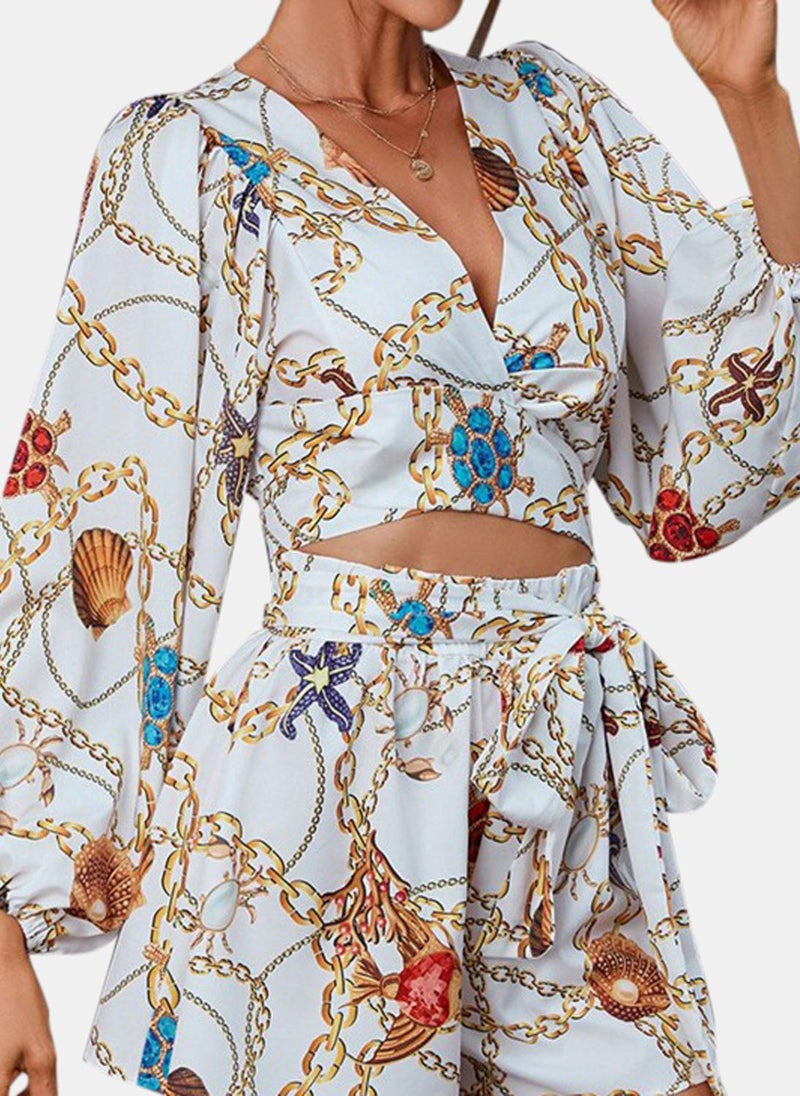 يونيكي White Printed Jumpsuit  - Image 2