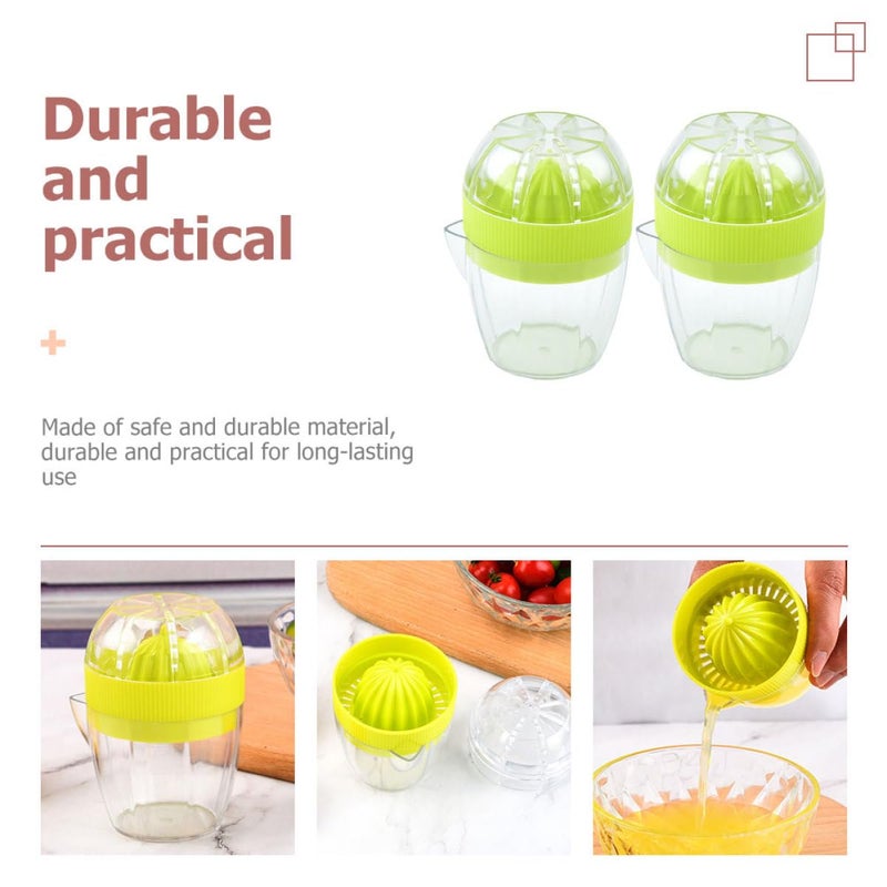 Manual Citrus Juicer Squeezer 2 Pack Plastic Lemon Press For Fresh Juice Kitchen Tool - Image 4
