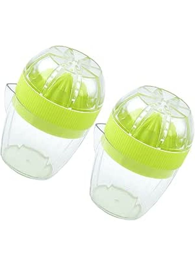 Manual Citrus Juicer Squeezer 2 Pack Plastic Lemon Press For Fresh Juice Kitchen Tool - Image 1