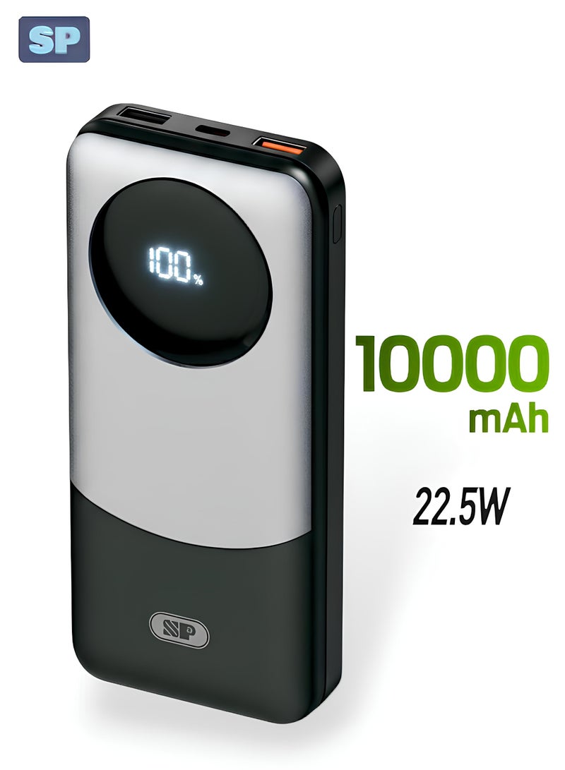 أس بي بنك طاقة 10000 مللي أمبير مع 20 وات PD وشحن سريع 22.5 وات | مخرج USB مزدوج عالي السرعة - Image 1