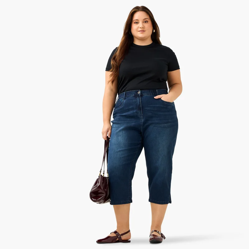  أولا بوبكن Plus Size Ulla Popken Capri Jeans