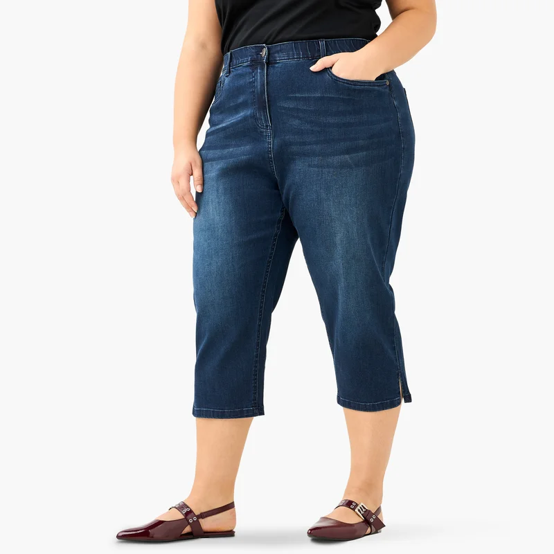  أولا بوبكن Plus Size Ulla Popken Capri Jeans