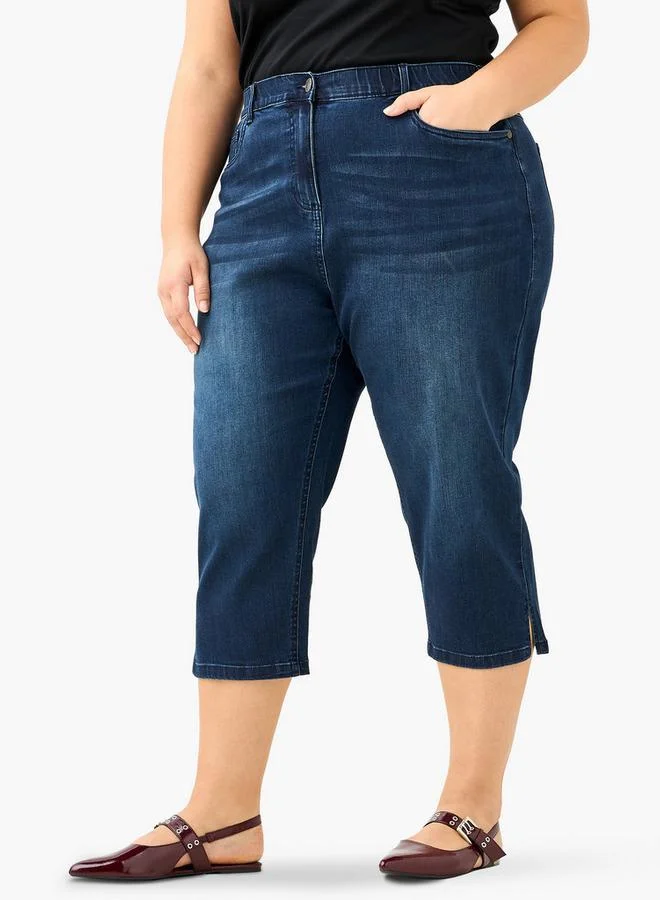 Ulla Popken Plus Size Ulla Popken Capri Jeans