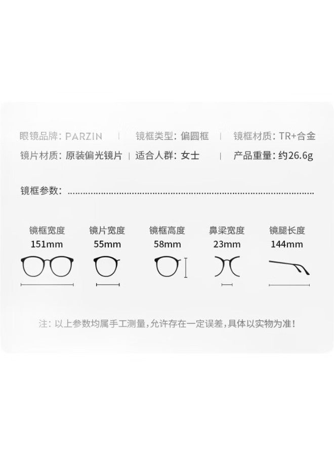 PARZIN Polarized Sunglasses For Women, Retro Large Frame Sun Protection Driving Trendy Sunglasses 9913 - Image 3