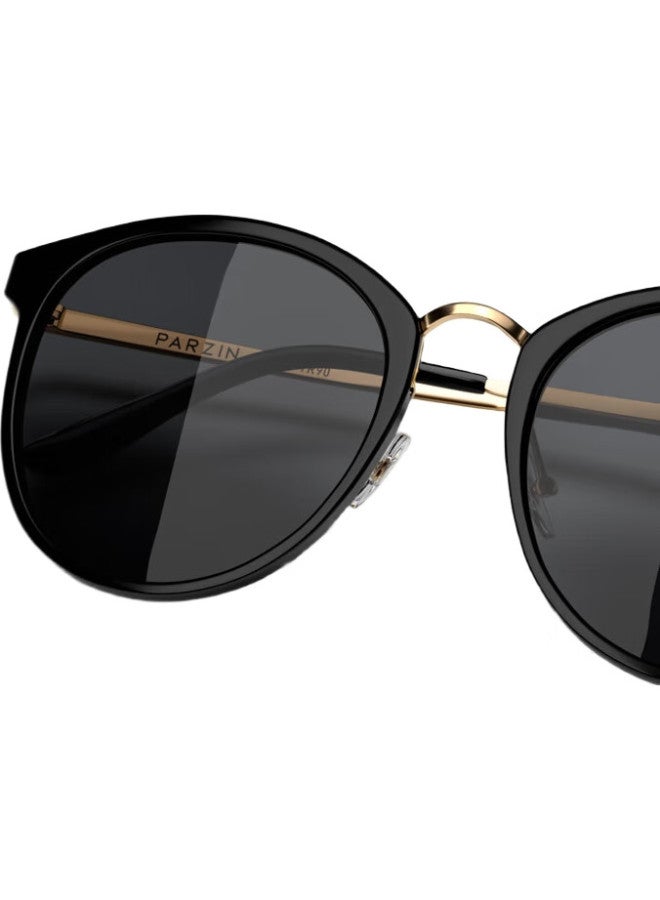 PARZIN Polarized Sunglasses For Women, Retro Large Frame Sun Protection Driving Trendy Sunglasses 9913 - Image 2