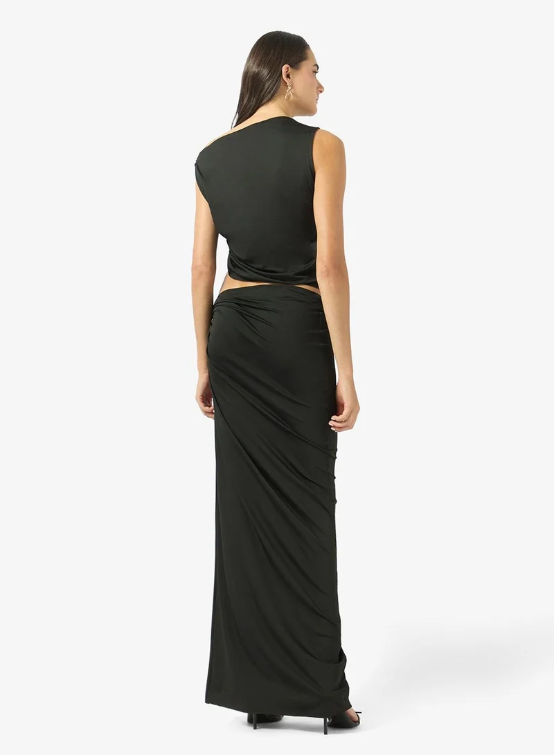 Ginger Draped Fitted Top & Skirt Coord Set